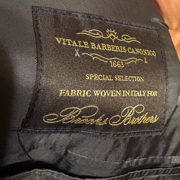 Brooks Brothers Wool 1818 Regent Suit Charcoal Chalk Pinstripe Suit - 42R/36W - Picture 4 of 4